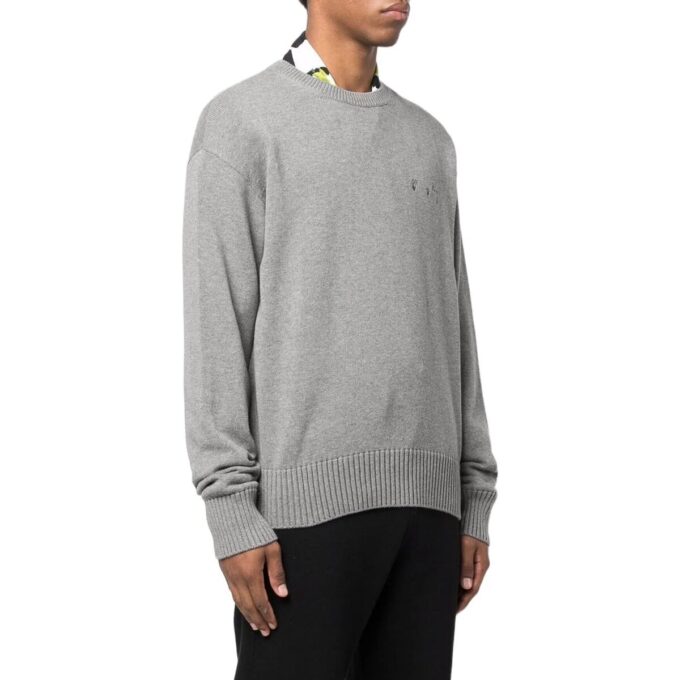 Pull en maille avec logo brodé