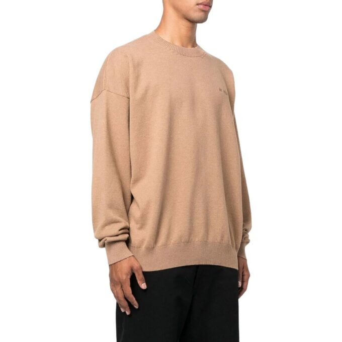 Pull en maille avec logo brodé