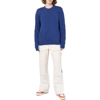 Pull en maille intarsia avec logo en damier