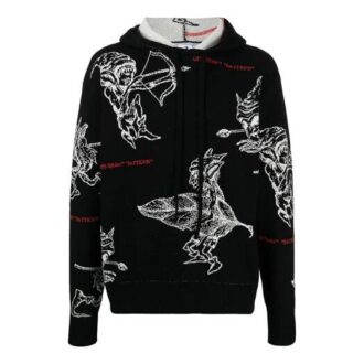 Pull en maille intarsia Off-White pour homme SS21 Noir