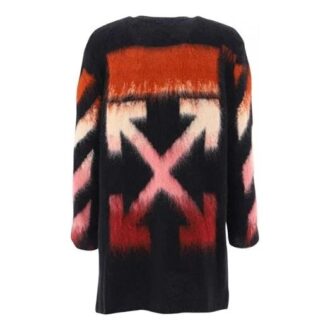 Pull en mohair à dégradé géométrique Off-White Noir