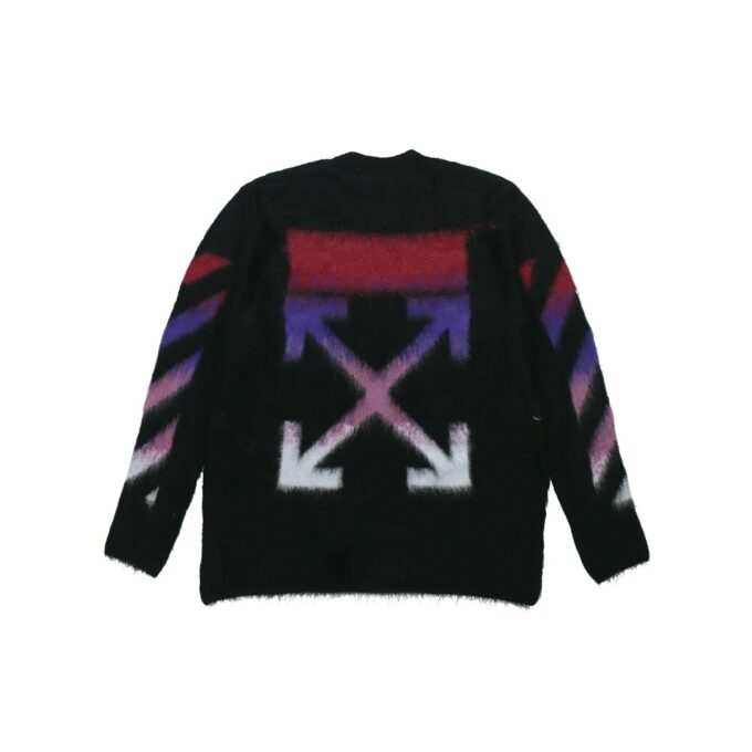 Pull en mohair dégradé pour homme, noir
