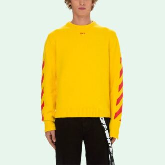 Pull homme SS21 coupe ajustée jaune