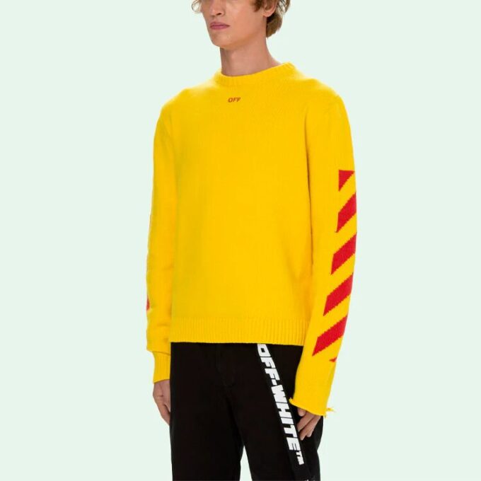 Pull homme SS21 coupe ajustée jaune