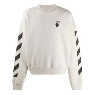 Pull à imprimé logo Arrows pour homme, gris/blanc