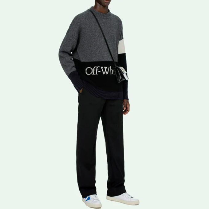 Pull imprimé logo FW20 pour homme, gris