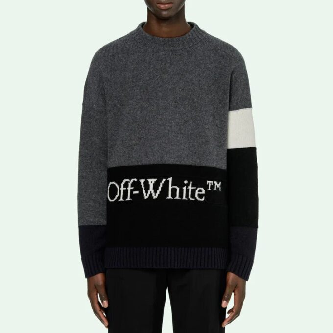 Pull imprimé logo FW20 pour homme, gris