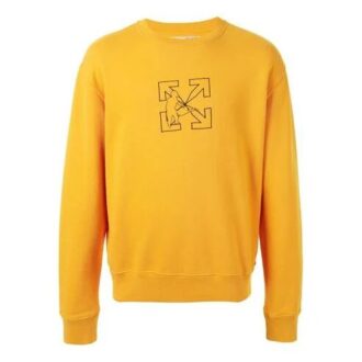 Pull à imprimé logo humoristique Jaune