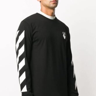 Pull à logo imprimé pour homme, noir