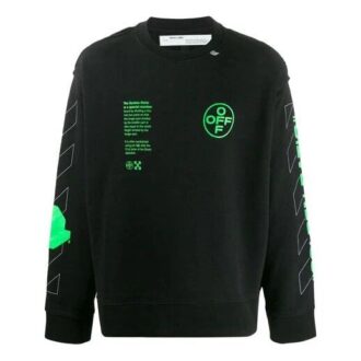 Pull à logo pour homme avec motif de flèches fluorescentes