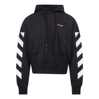Pull à manches courtes SS22 à rayures blanches, version standard, noir