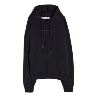 Pull à manches longues ample Off-White pour homme FW21, imprimé logo, noir