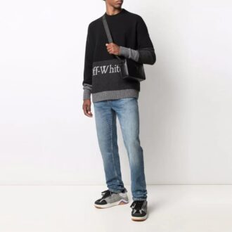 Pull à manches longues avec motif logo FW21 Noir