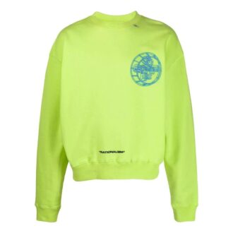 Pull à manches longues imprimé Off-White pour homme, collection automne-hiver 2022, version verte