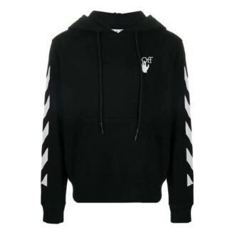 Pull à manches longues pour homme avec logo et rayures diagonales