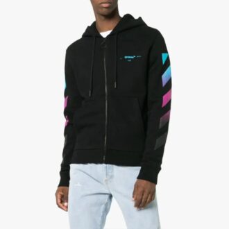 Pull à manches longues pour homme avec motif de flèches en dégradé