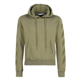 Pull Off-White pour homme avec logo imprimé, vert