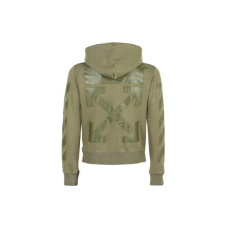 Pull Off-White pour homme avec logo imprimé, vert