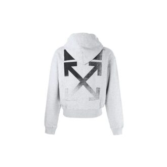 Pull Off-White pour homme FW21 à imprimé Arrows, gris