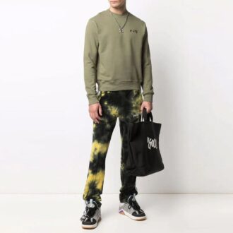 Pull Off-White pour homme FW21 Logo, vert