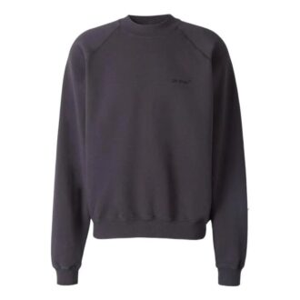Pull Off-White pour homme SS22 à imprimé flèche inversée, gris automne