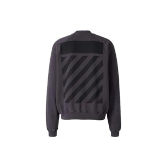 Pull Off-White pour homme SS22 à imprimé flèche inversée, gris automne