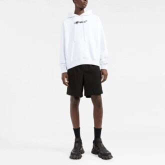 Pull Off-White pour homme, version standard avec alphabet sur la poitrine, blanc