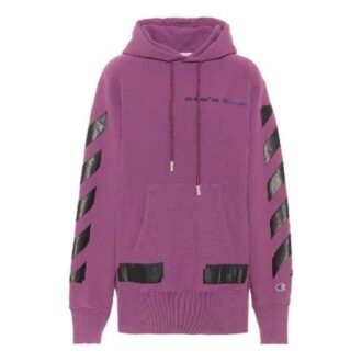 Pull Off-White x Champion avec logo, violet