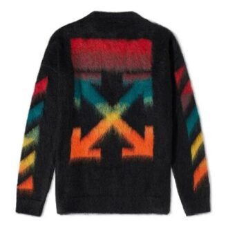 Pull-over en maille avec logo flèche classique, noir