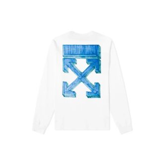 Pull-over FW20 à imprimé Arrows pour homme, blanc
