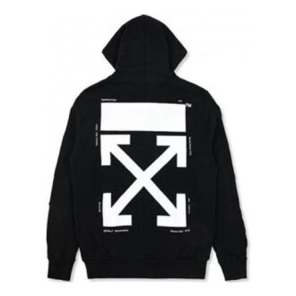 Pull-over pour homme en coton à motif Arrows au dos, fermeture éclair, coupe normale