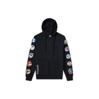 Pull-over pour homme en coton à motif Arrows au dos, fermeture éclair, coupe normale