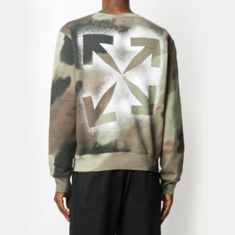 Pull-over pour homme FW20 avec imprimé logo Arrows, camouflage/vert