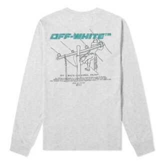 Pull-over pour homme gris avec logo imprimé peint à la main FW20