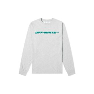 Pull-over pour homme gris avec logo imprimé peint à la main FW20
