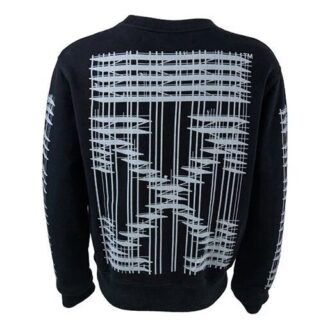 Pull oversize industriel à rayures diagonales