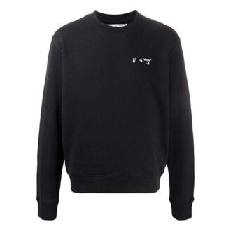 Pull slim à col rond et logo pour homme