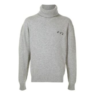 Pull unisexe SS21 avec logo brodé, gris