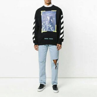 Pull zébré jaune SS21 noir