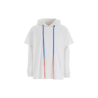 Pulls pour homme Style urbain Manches longues Unis Coton Logo Blanc