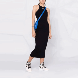 Robe côtelée Off-White Off-Stamp « Noir »