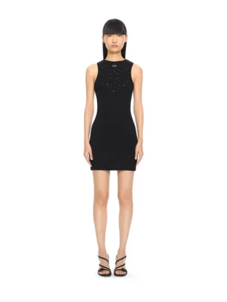 Robe de rameuse côtelée OW X Swarovski