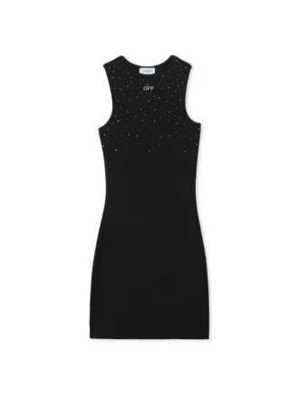 Robe de rameuse côtelée OW X Swarovski