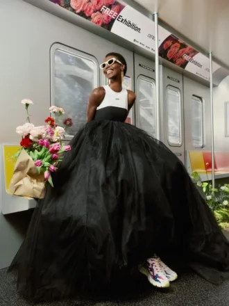 Robe en tulle volumineuse