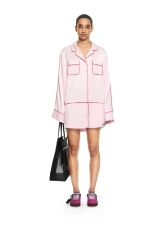 Robe pyjama New Roxy en satin jacquard Off-White