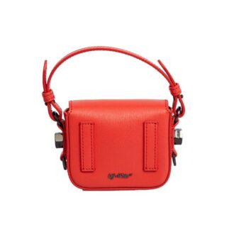 Sac à bandoulière de style industriel en cuir Off-White 20 Logo Printing Series, orange