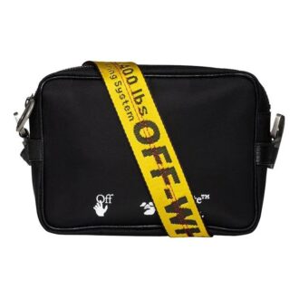 Sac à bandoulière de style industriel Noir