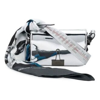 Sac à bandoulière en cuir Off-White Binder « Silve »