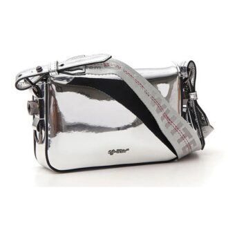 Sac à bandoulière en cuir Off-White Binder « Silve »