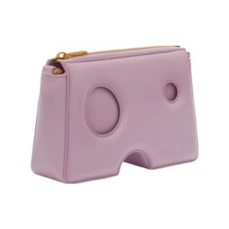 Sac à bandoulière en cuir Off-White Burrow « Lilac »